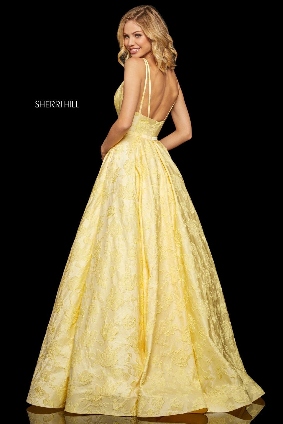 Sherri Hill Brocade A-line With Sweetheart Neckline