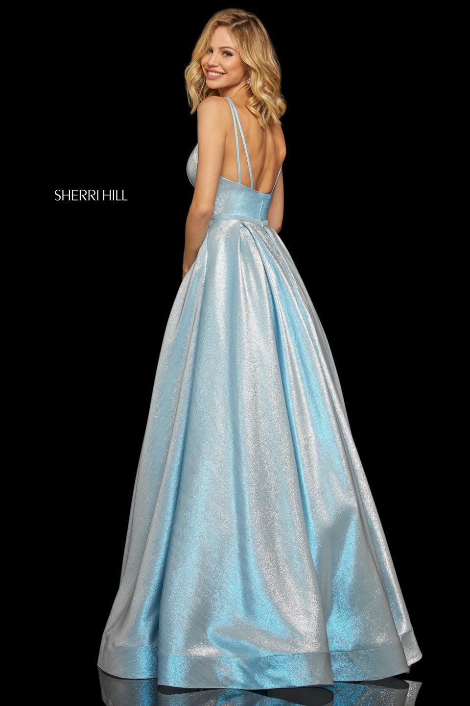 Sherri Hill Glitter Ball Gown With Sweetheart Neckline