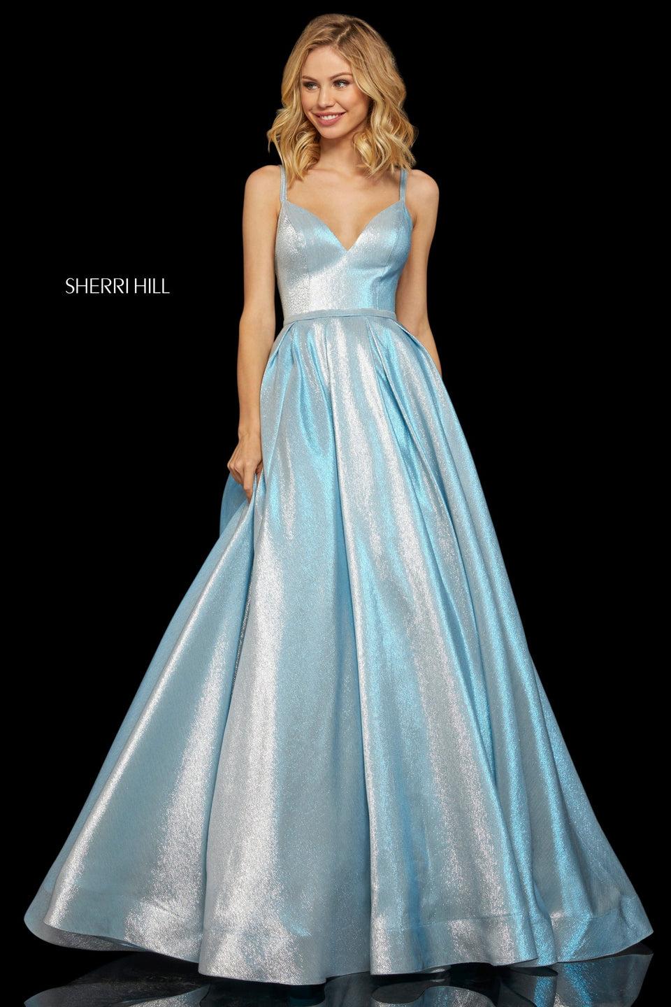 Sherri Hill Glitter Ball Gown With Sweetheart Neckline