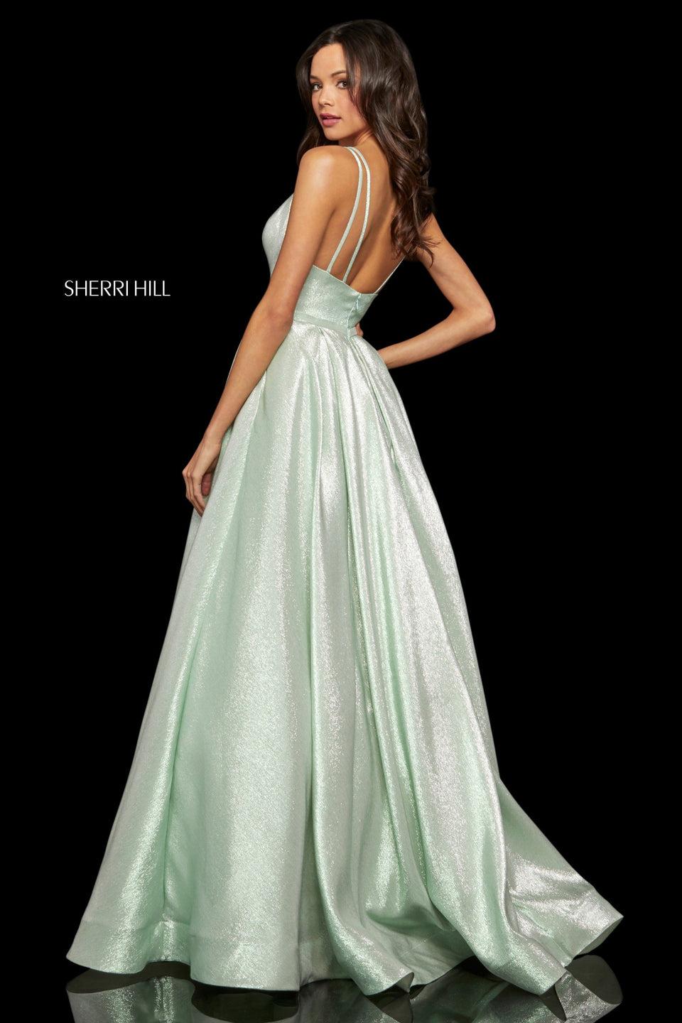 sherri hill Glitter ball gown with sweetheart neckline
