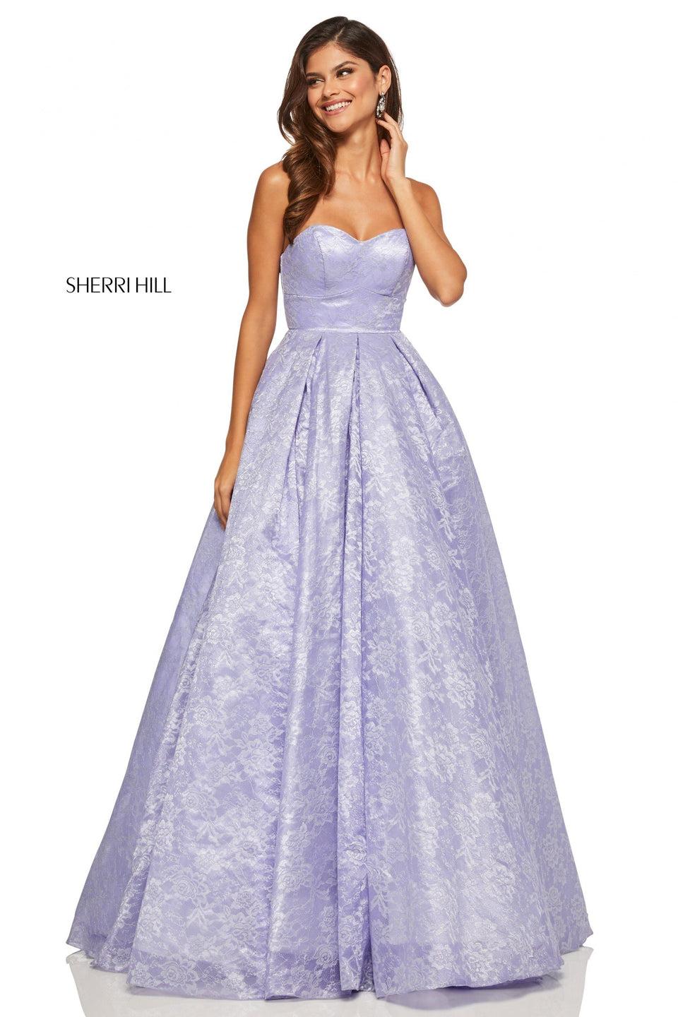 Sherri Hill Lace Ball Gown With A Sweetheart Bodice And Lace Up Back