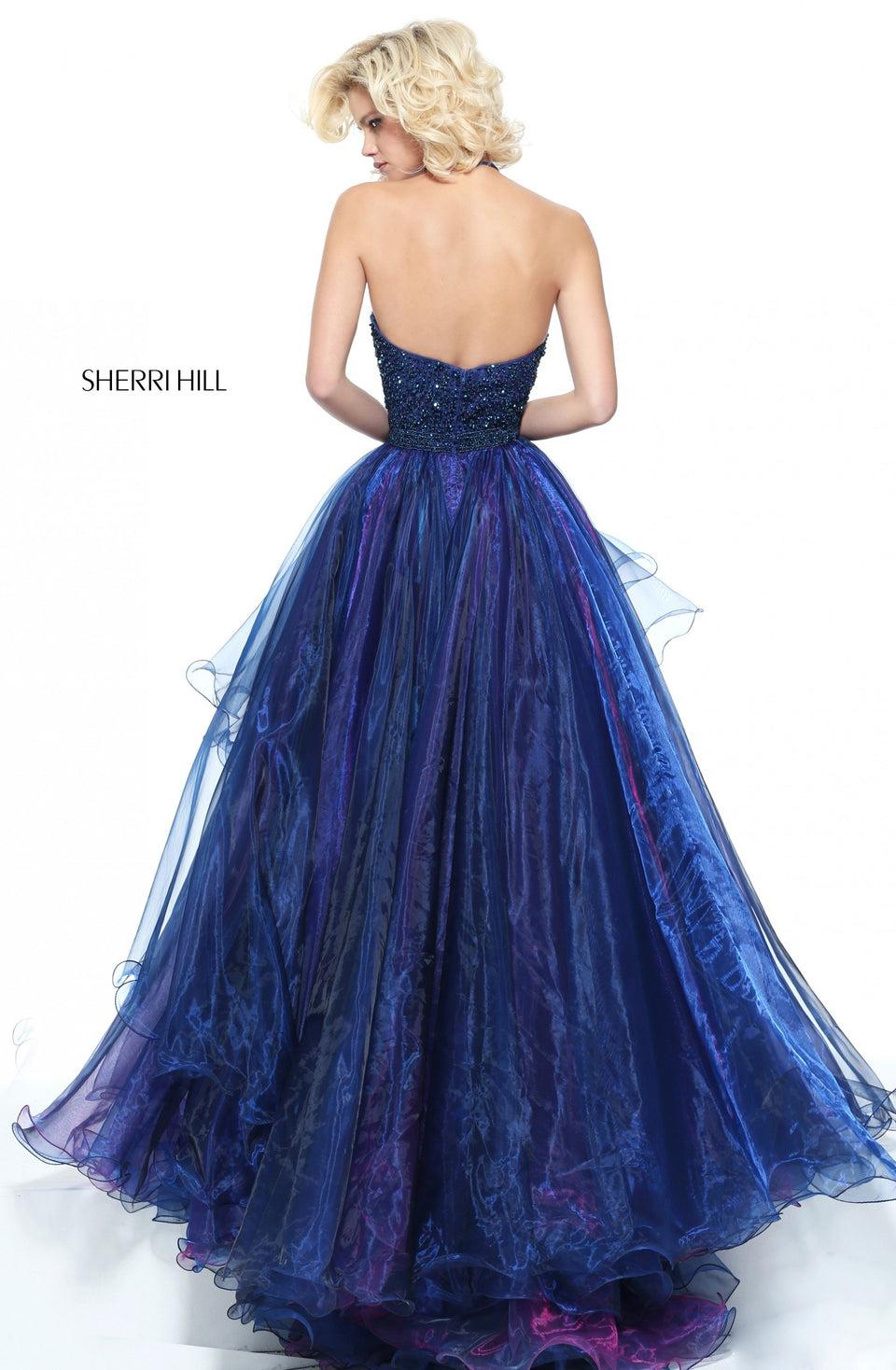 Sherri Hill Organza High Low With A Crystal Beaded Bodice