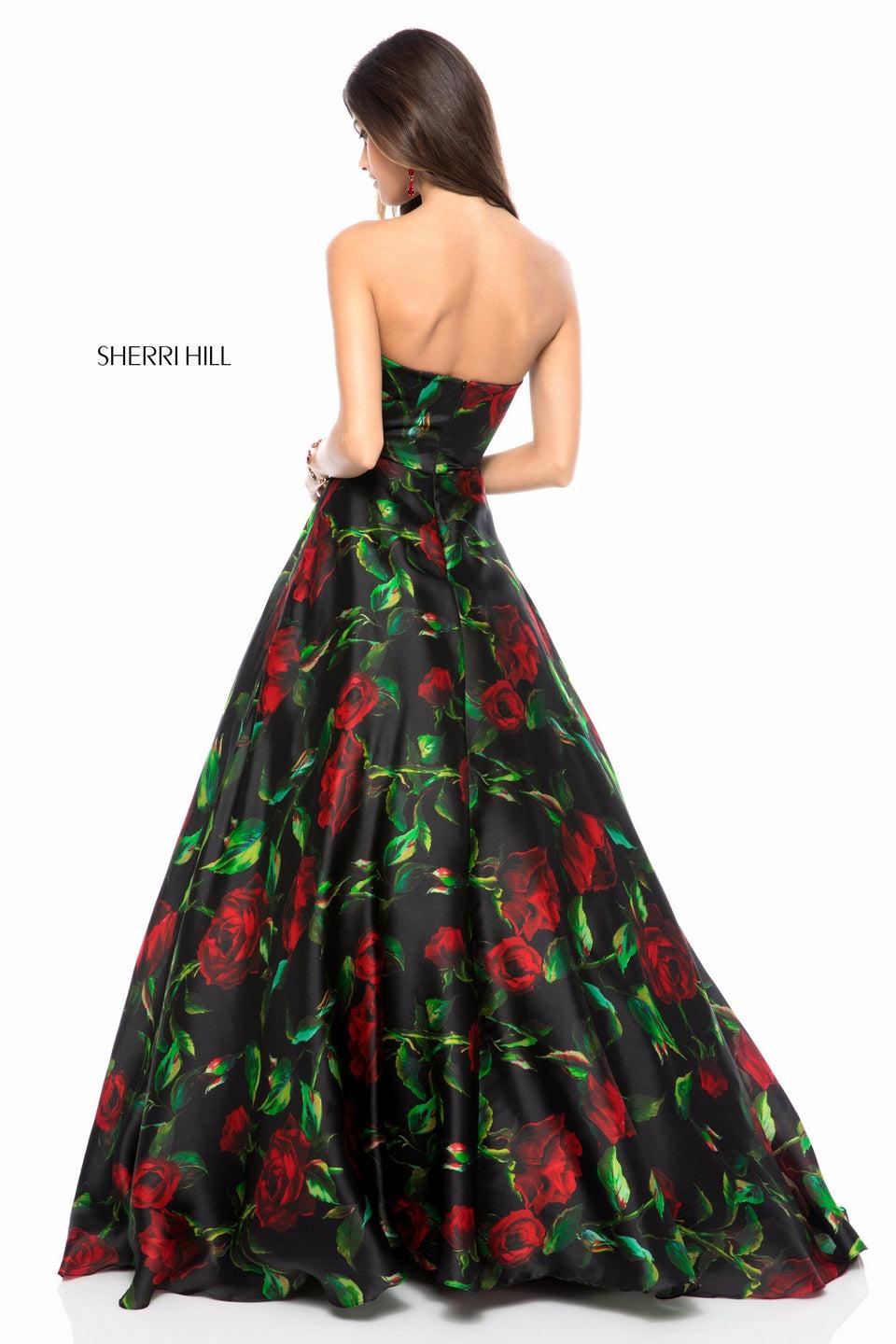 Sherri Hill Satin A-line Gown With Sweetheart Bodice