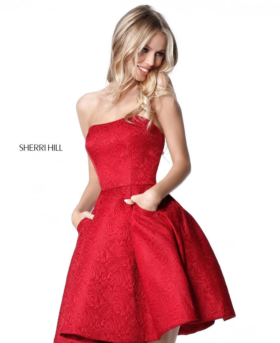 Sherri Hill Strapless A-line Cocktail