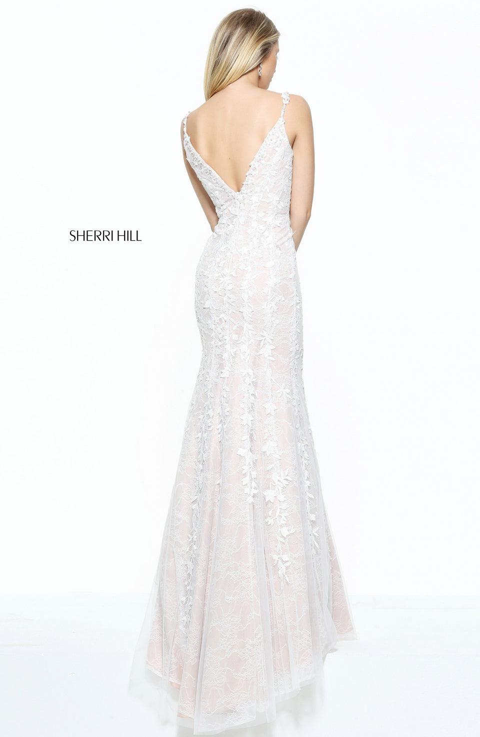 Sherri Hill V-neck Fitted Ivy Lace Mermaid